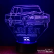 3D led lámpa - LADA 2107