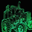 3D led lámpa - Traktoros Belarus MTZ 82  