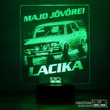 Egyedi fotós 3D led lámpa saját képpel és szöveggel