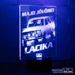 Egyedi fotós 3D led lámpa saját képpel és szöveggel