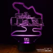 3D led lámpa - Formula racing Hungary