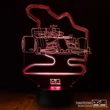 3D led lámpa - Formula racing Hungary