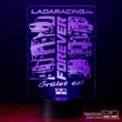 3D led lámpa - LADARACING FOREVER 