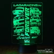 3D led lámpa - LADARACING FOREVER 