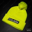 Szín: Fluor - Bojtos téli sapka LADA Autosport