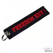 Hímzett kulcstartó Freedom Key (kétoldalas | piros szöveggel)