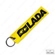 Hímzett kulcstartó LADA Autosport (kétoldalas | sárga/ fekete szöveg)