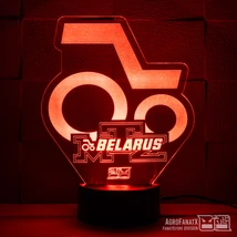 3D Dekor led lámpa -Traktoros Belarus MTZ logo