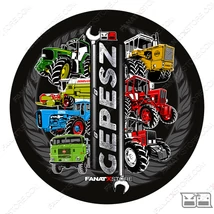 GÉPÉSZ traktoros matrica (70mm)