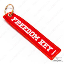 hímzett kulcstartó freedom key