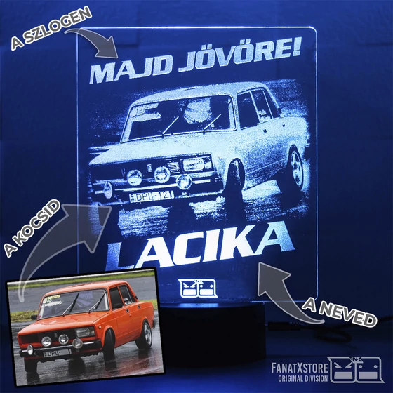 Egyedi fotós 3D Dekor led lámpa XL