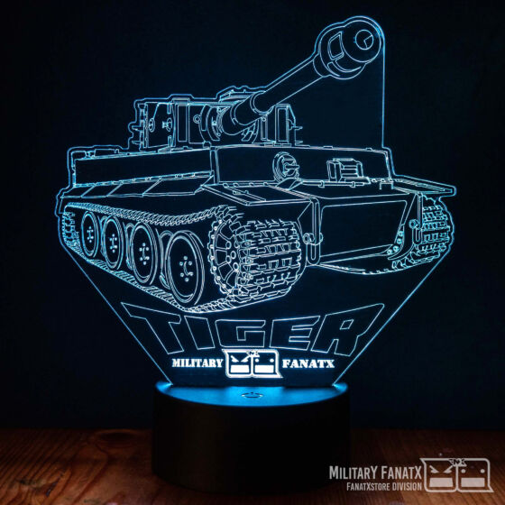 3D Dekor led lámpa - TANKOS  TIGER 1 PZKPFW VI
