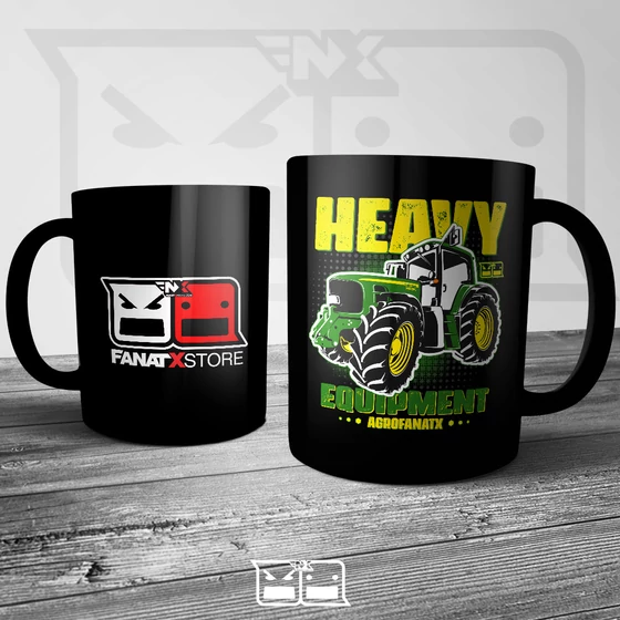 JD HEAVY EQUIP bögre  | 300ml FEKETE