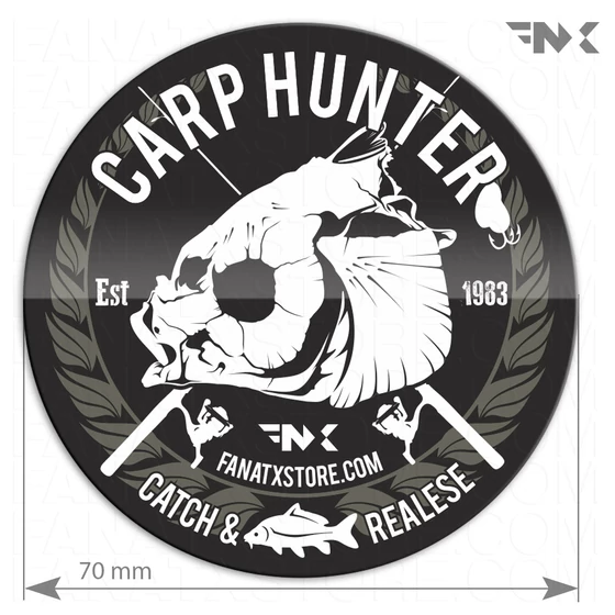 carp huner horgász matrica