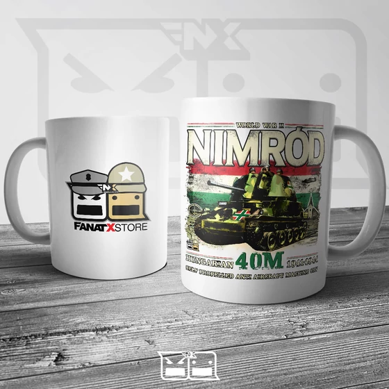 40m Nimród tankos bögre (300ml) fehér