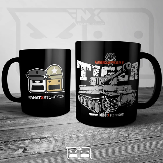  Tankos bögre TIGER 1 PzKpfwVI FEKETE
