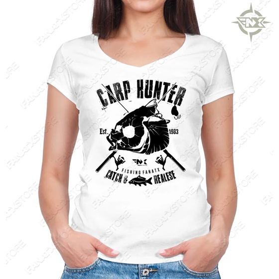 Carp Hunter női póló(fekete mintával)