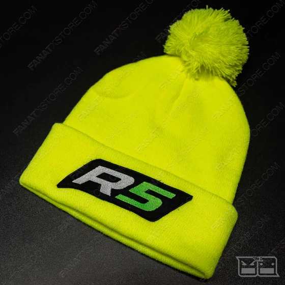 Szín: Fluor - Bojtos téli sapka Skoda R5