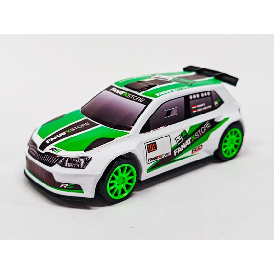 Skoda fabia r5  játék-modell autó 1:27 ORIGINAL GREEN EDITION