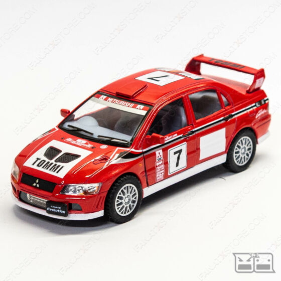 Mitsubishi Lancer Evolution VII WRC Rally 1:36 fém modell autó