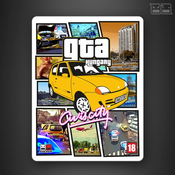 Hűtőmágnes GTA hungary-CivisCity Fiat Seicento