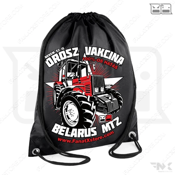 Tornazsák BELARUS MTZ Orosz Vakcina fekete 
